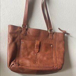 Versatile Brown Leather Tote Bag by Great American Leather Works